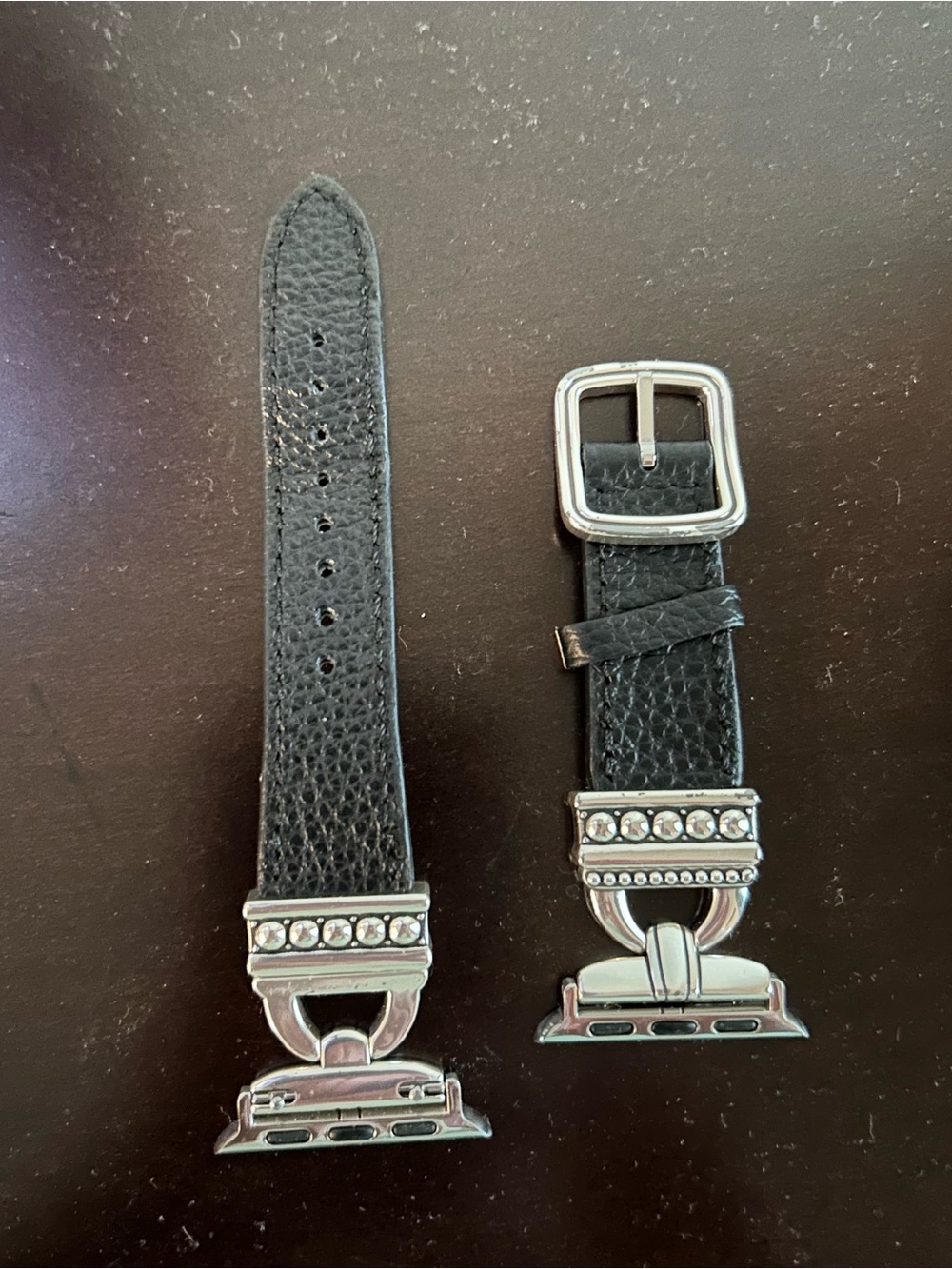Black Leather Watch Strap with Crystal Accents -Brighton women’s Accessory